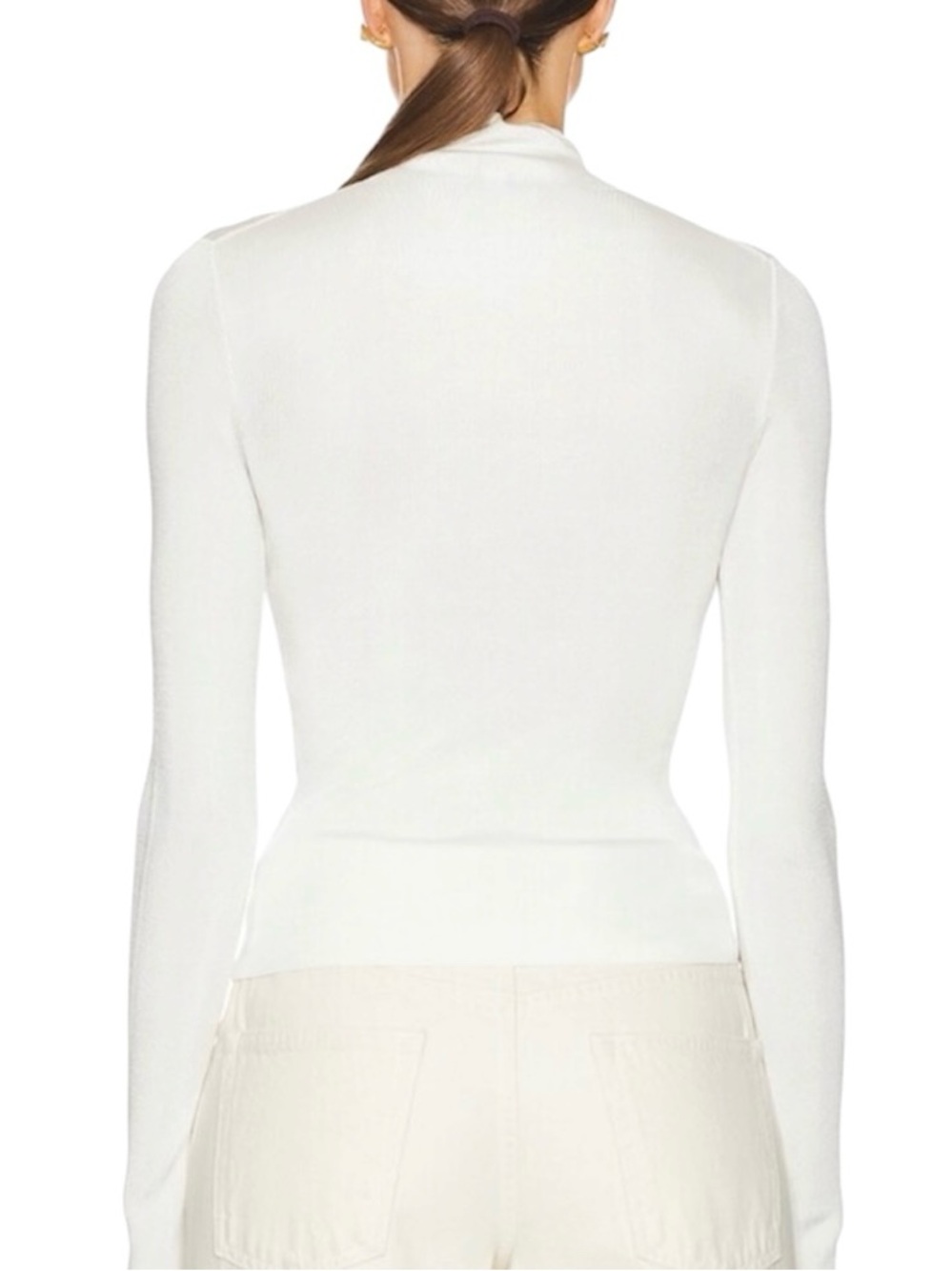 REVOLVE L’academie NWT Sydni Knit Top Ivory Size Medium - Picture 2 of 5